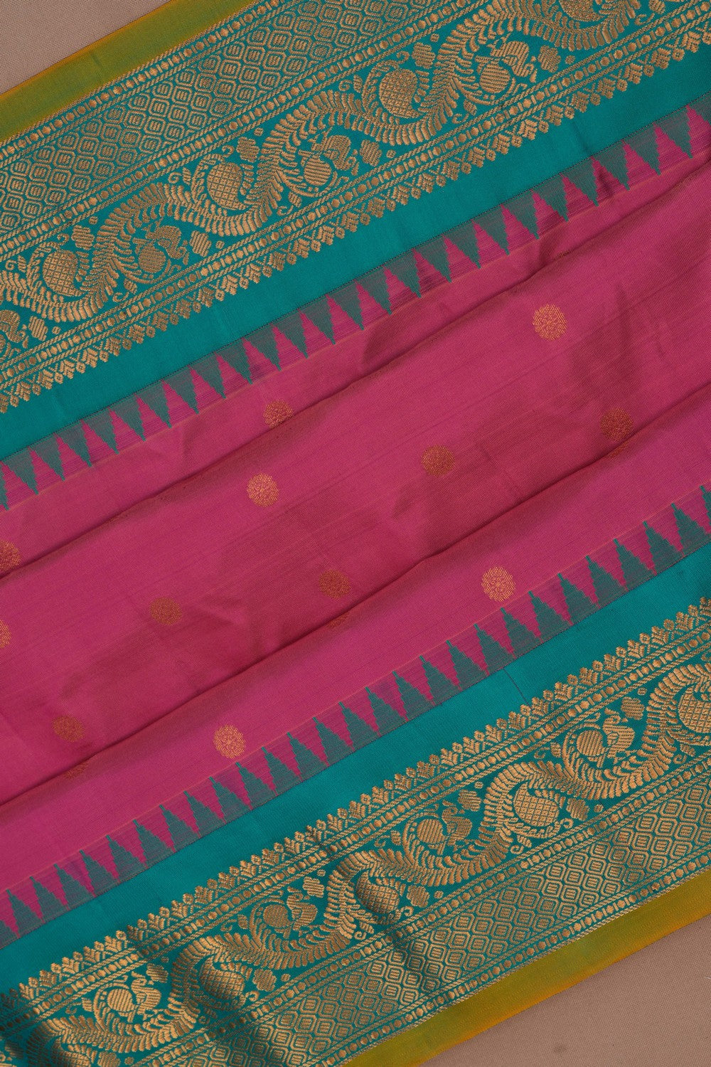 Image of Gadwal Pink Saree